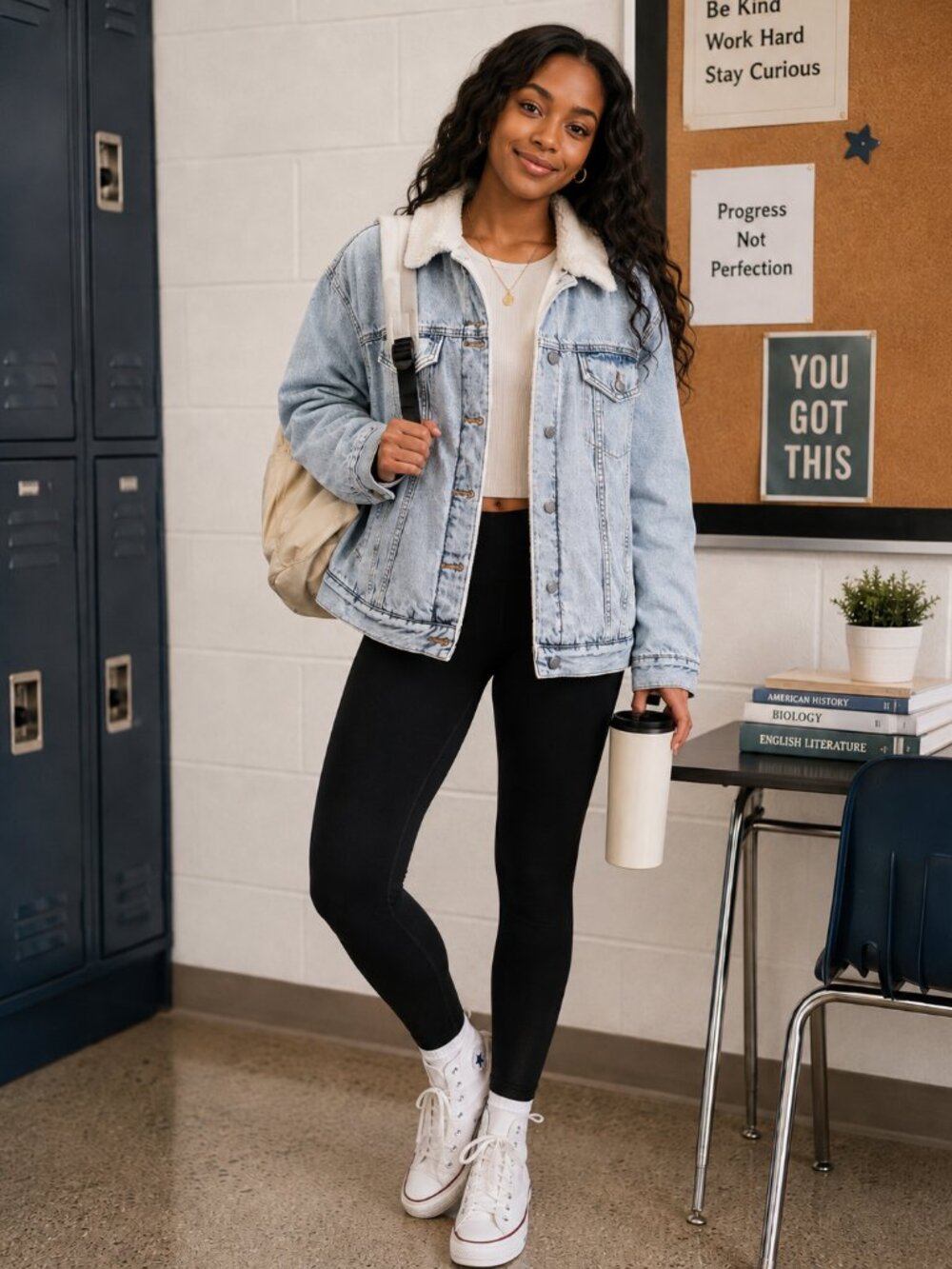 PacSun Sherpa Lined Denim Jacket XS/S Light Wash Oversized Trucker Y2K Fall
